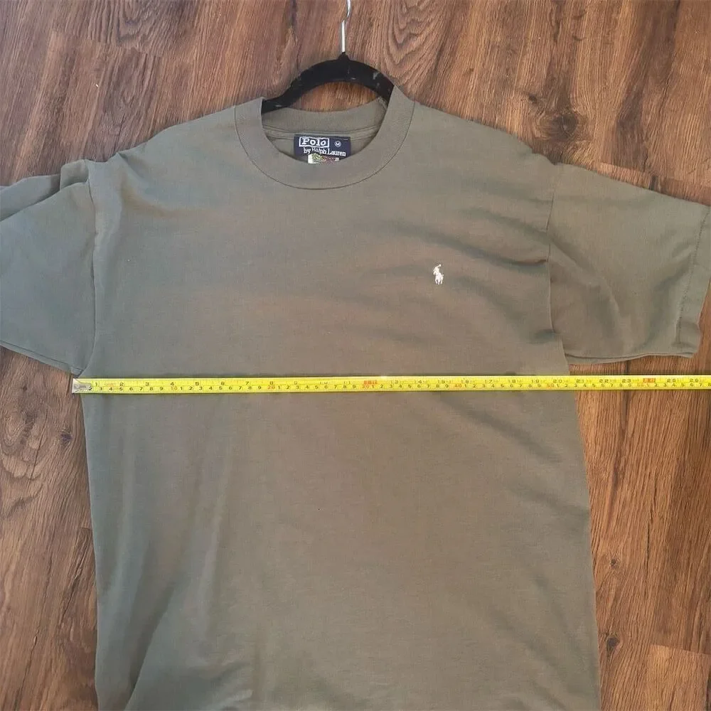 Polo Ralph Lauren Men's Classic Fit Crewneck T-Shirt Olive Green M - Picture 6 of 6